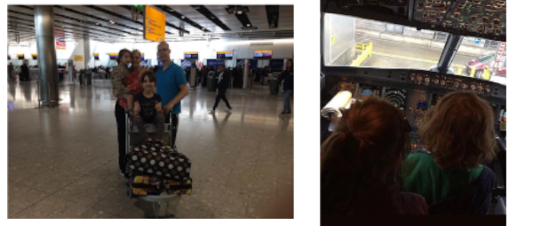 At the airport waiting to fly