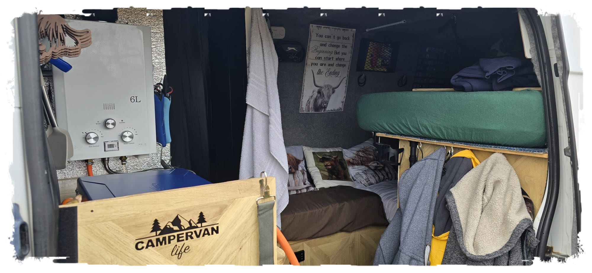 Completed tiny home campervan built by Tyler at age twelve